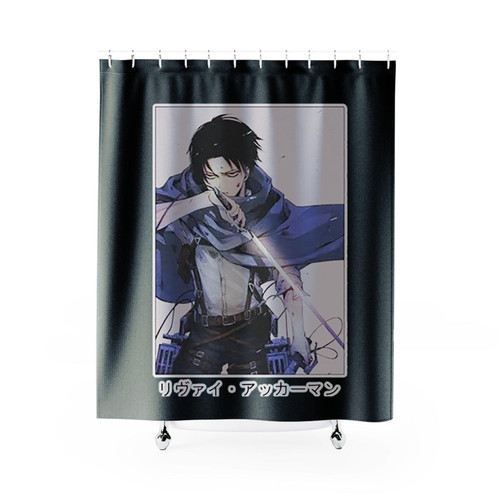 Attack On Titan Levi Ackerman Art Shower Curtains