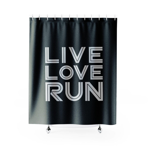 Live Love Run Shower Curtains