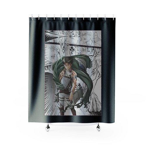 Attack On Titan Merch Aot Levi Shower Curtains