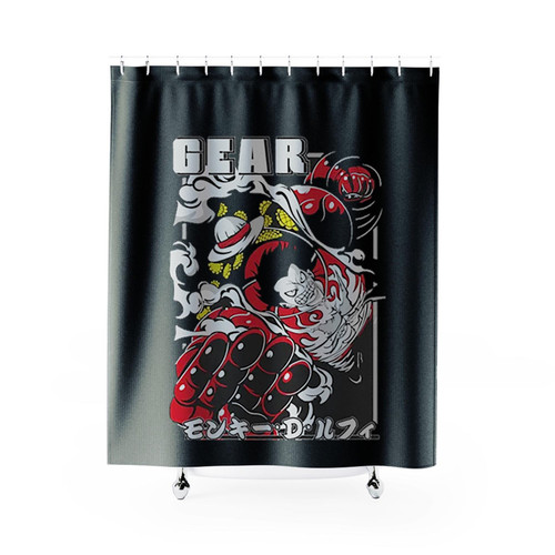 Luffy Gear Fourth Anime One Piece Shower Curtains