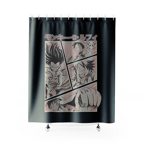 Luffy Monkey D Luffy One Piece Vintage Shower Curtains