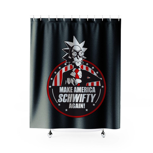 Make America Schwifty Again Rick And Morty President 2020 Shower Curtains