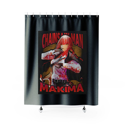 Makima Chain Saw Man Shower Curtains