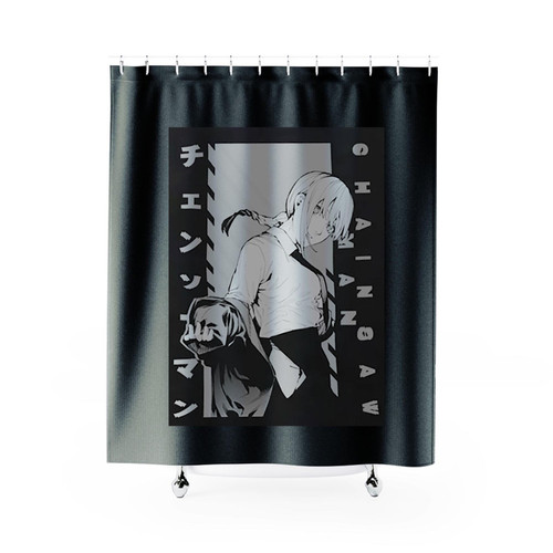 Makima Chain Saw Man Art Shower Curtains