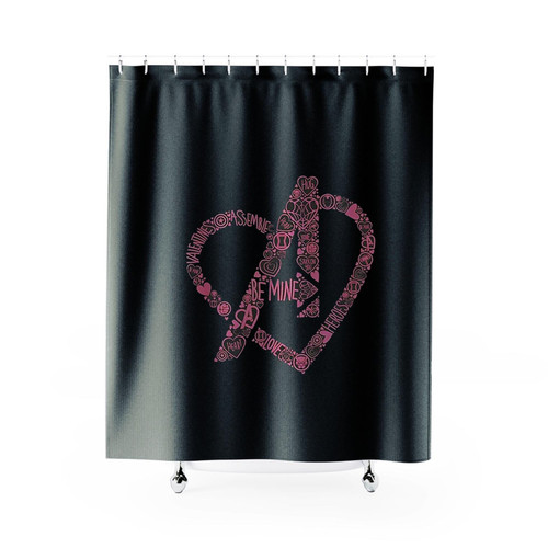 Marvel Avengers Heart Logo Shower Curtains