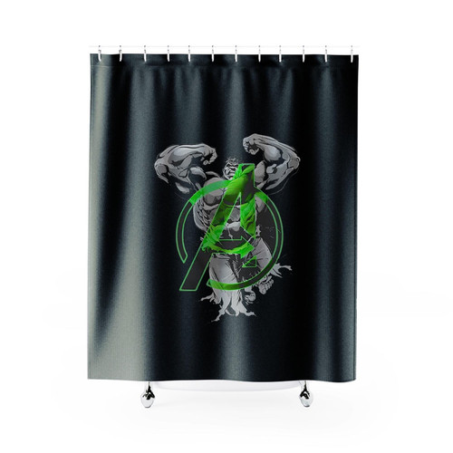 Marvel Avengers Hulk Jump Smash Shower Curtains