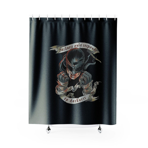 Marvel Daredevil Darkness Only Responds To Darkness Graphic Shower Curtains