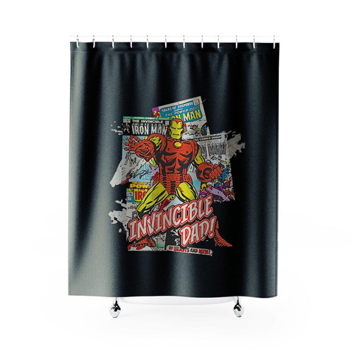 Marvel Iron Man Invincible Dad Shower Curtains Marvel Iron Man Invincible Dad Shower Curtains