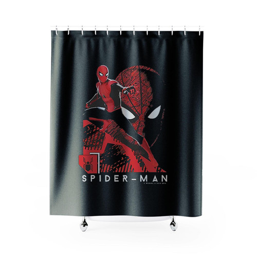 Marvel Spider Man Far From Home Pose Shower Curtains