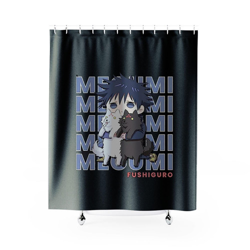 Megumi Fushiguro Chibi Shower Curtains