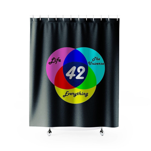 Mens Answer Is 42 Shower Curtains