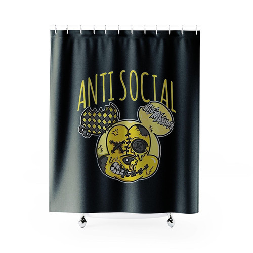 Mickey Mouse Anti Socia Dripping Shower Curtains