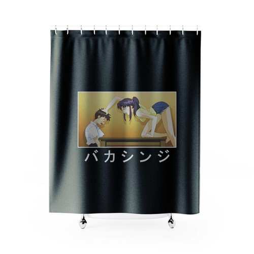 Misato Katsuragi And Ikari Shinji Anime Shower Curtains