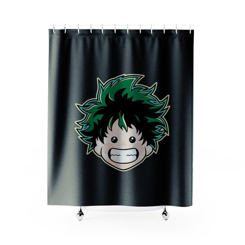 Deku Kawaii Face Shower Curtains Deku Kawaii Face Shower Curtains
