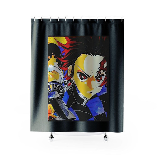 Demon Slayer Kamado Tanjiro Kimetsu No Yaiba Shower Curtains