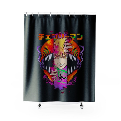 Devil Inside Chainsaw Man Shower Curtains