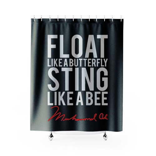 Muhammad Ali Float Like A Butterfly Sting Like A Bee Vintage Shower Curtains