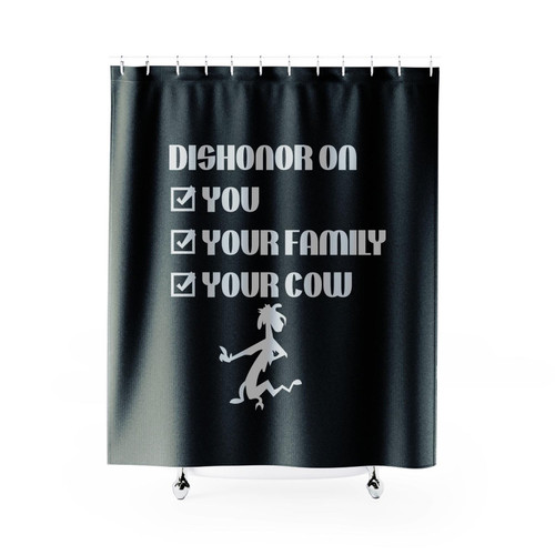 Mushu Mulan Quotes Dishonor Your Cow Funny Shower Curtains