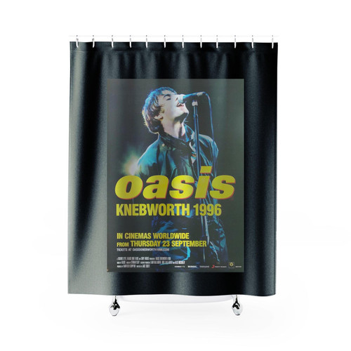 Oasis Knebworth 1996 2021 Liam Gallagher B5 Japan Chirashi Movie Poster Shower Curtains