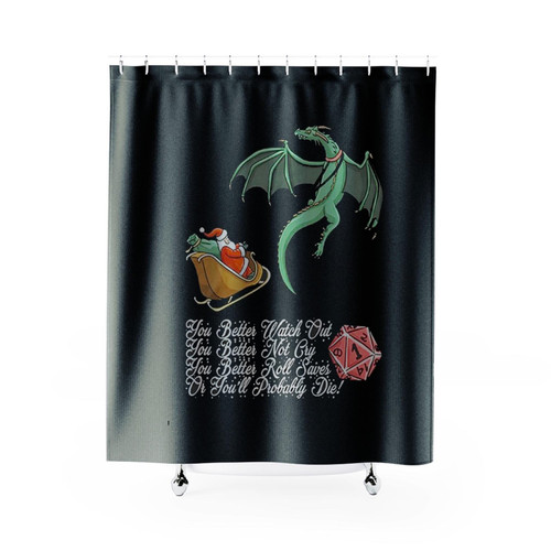 Dungeons And Dragons And Santa Christmas Shower Curtains Dungeons And Dragons And Santa Christmas Shower Curtains