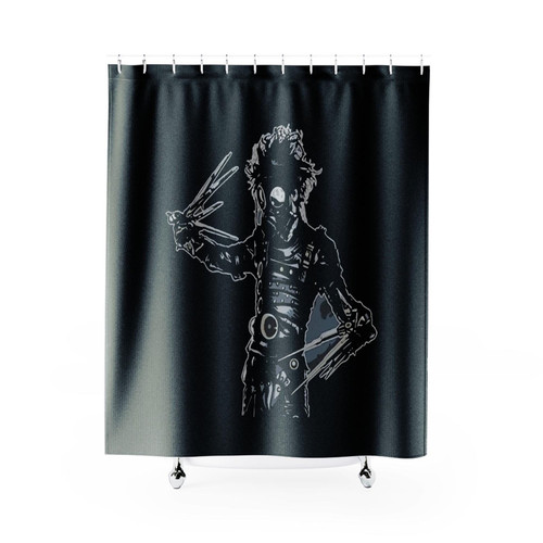Edward Scissorhands With Gas Mask Shower Curtains