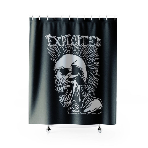 Exploited The Mohican Skull Shower Curtains