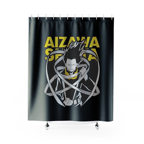 My Hero Shota Aizawa Eraserhead Retro Shower Curtains