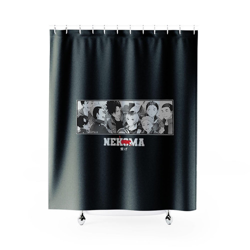 Nekoma Volleyball Club Haikyuu Fly Shower Curtains