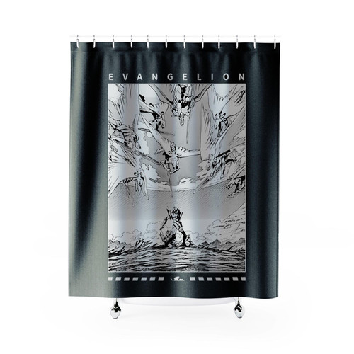 Neon Genesis Evangelion Nerv Shin Seiki Evangerion Shower Curtains