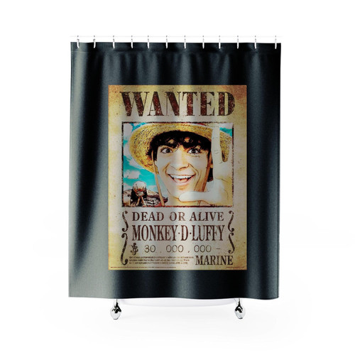 One Piece Live Action Luffy Wanted Shower Curtains