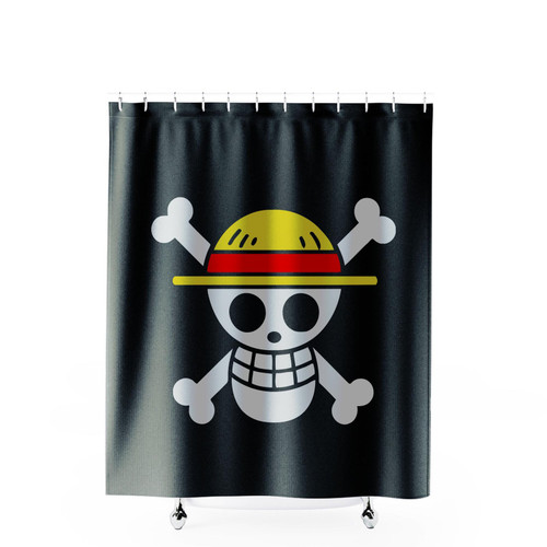 One Piece Straw Hat Pirates Flag Shower Curtains