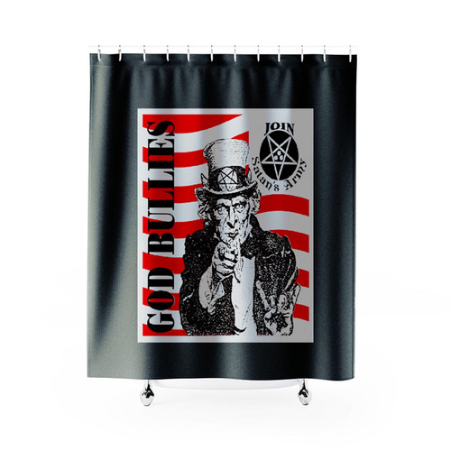 God Bullies Metal Noise Rock Psychobilly Art Love Logo Shower Curtains