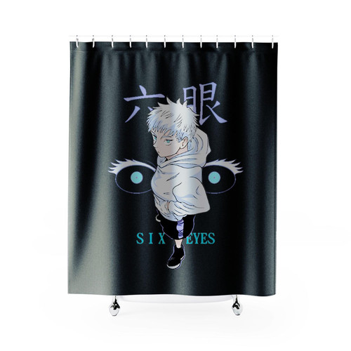 Gojo Satoru Six Eyes Rokugan Jujutsu Kaisen Shower Curtains