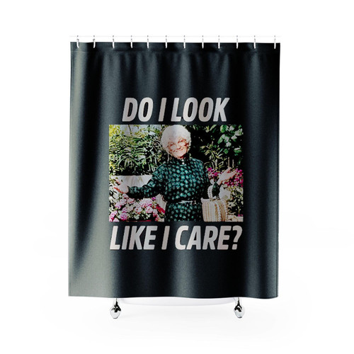 Golden Girls Do I Look Like I Care Raglan Baseball Shower Curtains