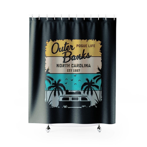 Outer Banks North Carolina Vintage Shower Curtains