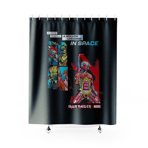 Iron Maiden Somewhere In Time X Marvel Guardians Of The Galaxy Shower Curtains