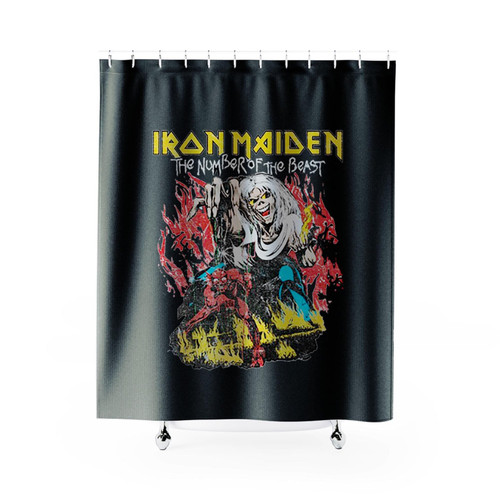 Iron Maiden The Number Of The Beast Studio Album Shower Curtains