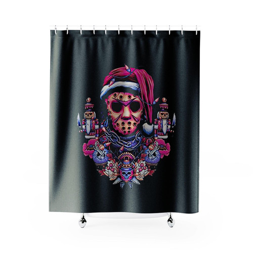 Jason Voorhees In Holiday Friday The 13Th Shower Curtains