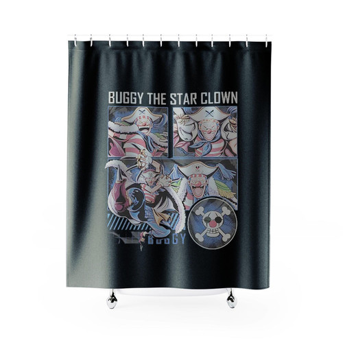 One Piece Buggy The Star Clown Shower Curtains