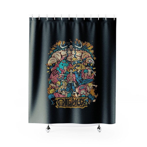 One Piece Mugiwara Art Shower Curtains