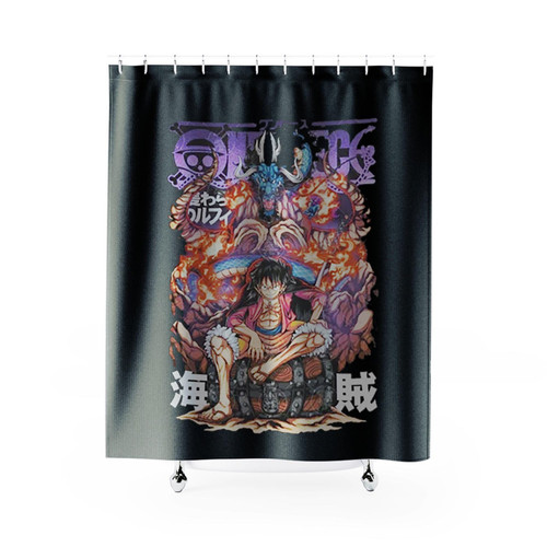 One Piece Poster Monkey D Luffy Shower Curtains