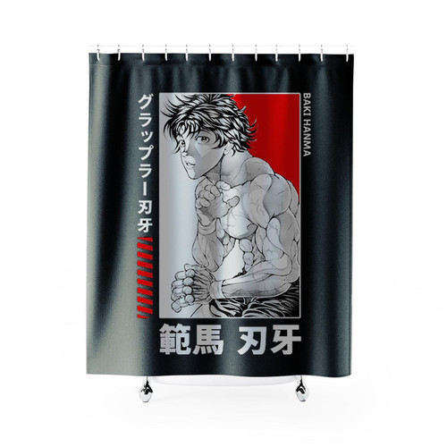 Baki The Grappler Baki Hanma Yujiro Hanma Shower Curtains