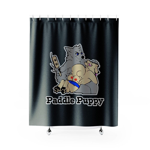 Paddle Puppy Logo Shower Curtains