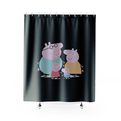 Peppa Pig And Family Shower Curtains