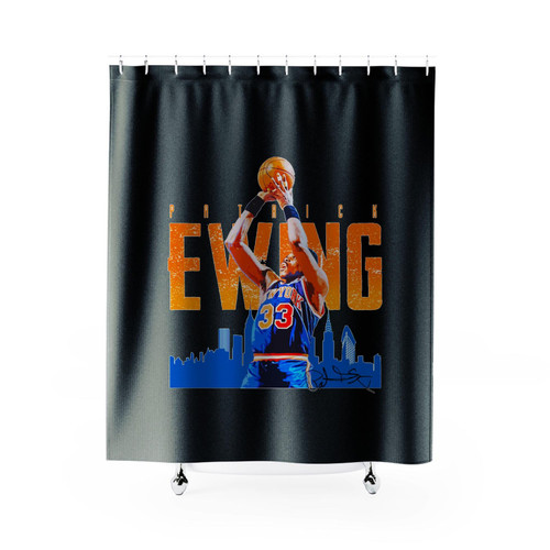 Patrick Ewing Basketball Shower Curtains