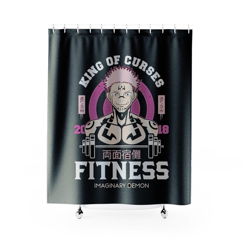 King Of Curses Fitness Sukuna Jujutsu Kaisen Shower Curtains