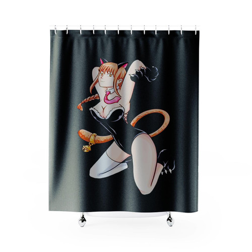 Kitty Makima Chainsaw Man Shower Curtains