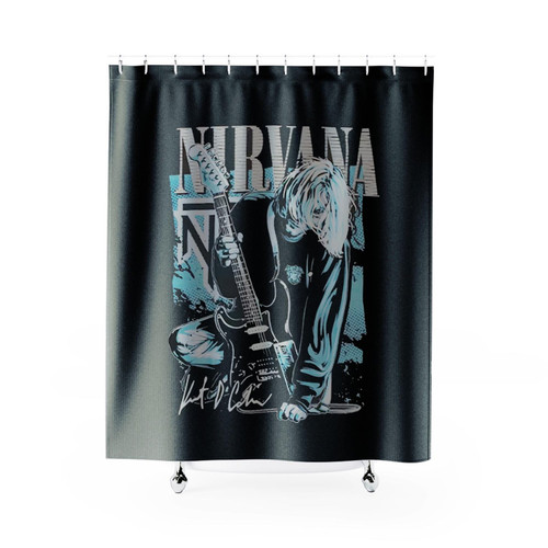 Kurt Cobain Nirvana Kurt D Cobain Shower Curtains