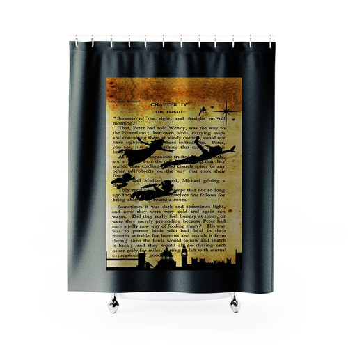 Peter Pan Tinkerbell Book Shower Curtains