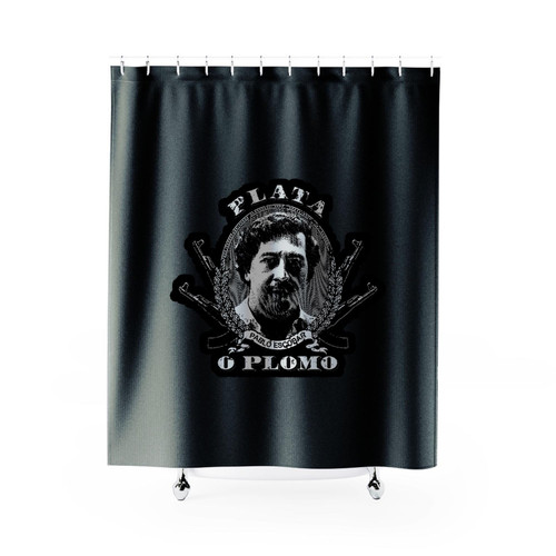 Plata O Plomo Pablo Escobar Narcos Mafia Shower Curtains